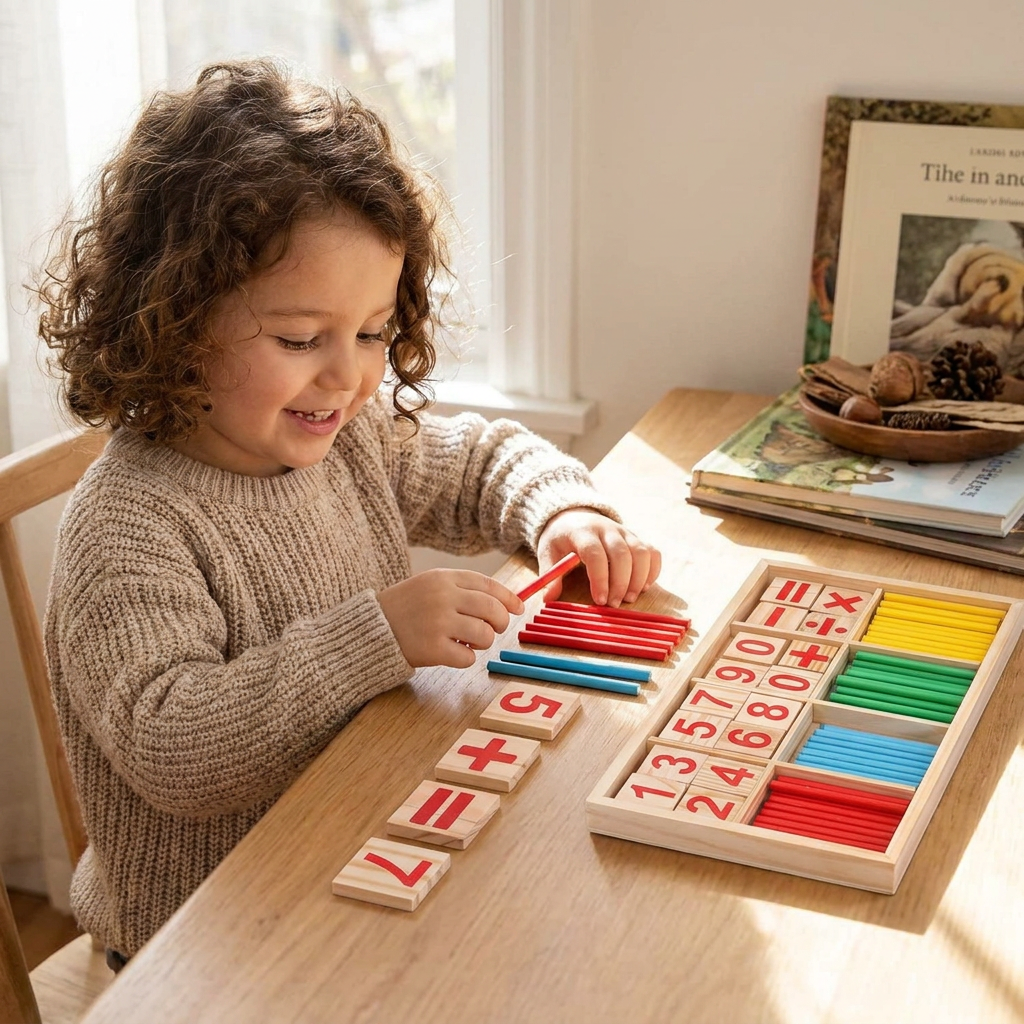 Counting Sticks Educational Toys in use
